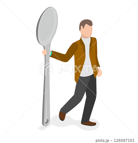 3D Isometric Flat  Illustration of Kitchen Utensils. Item 1 126087101