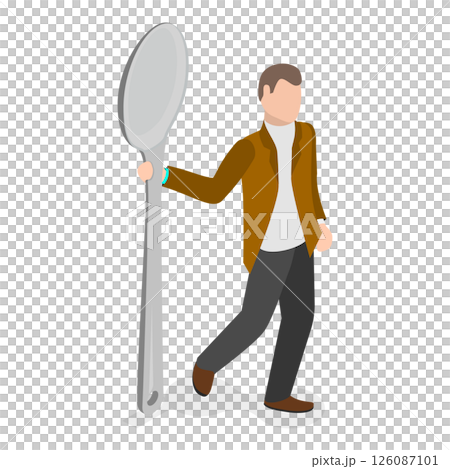 3D Isometric Flat  Illustration of Kitchen Utensils. Item 1 126087101