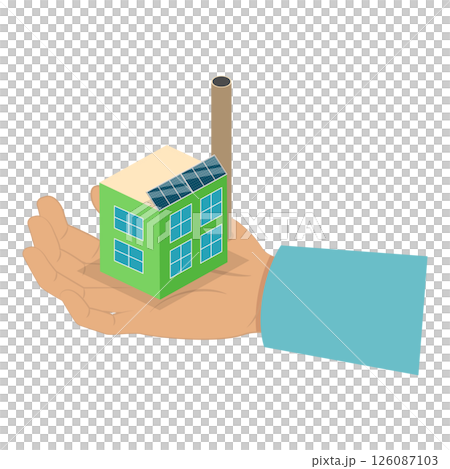3D Isometric Flat  Illustration of Decarbonisation And Sustainability. Item 3 126087103