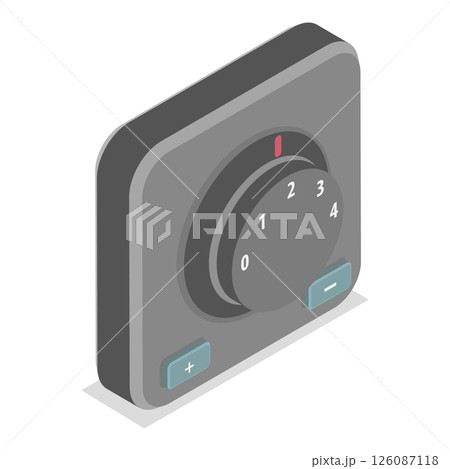 3D Isometric Flat  Set of Smart Home Heating And Cooling. Item 3 126087118