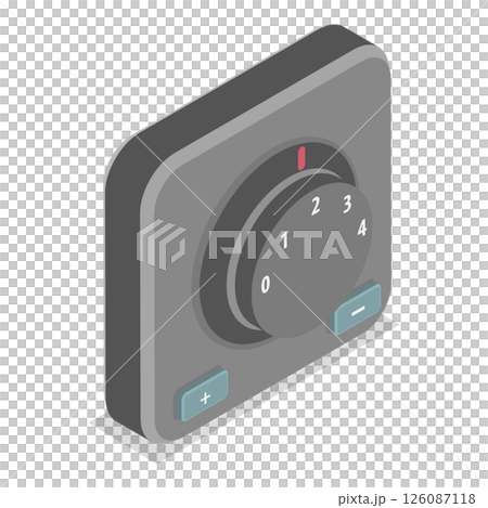 3D Isometric Flat  Set of Smart Home Heating And Cooling. Item 3 126087118