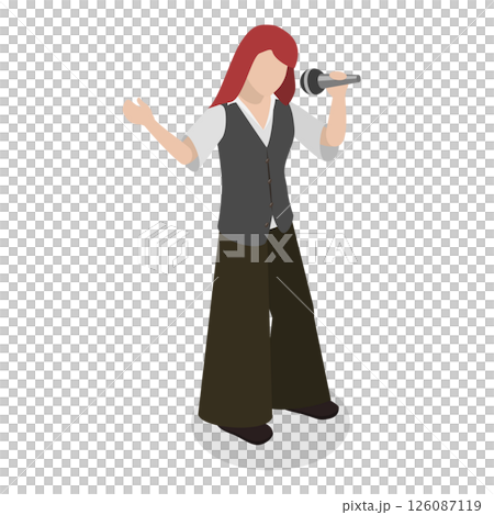 3D Isometric Flat Illustration of Rock Musicians. Item 1 3D Isometric Flat Illustration of Rock Musicians. Item 1 126087119
