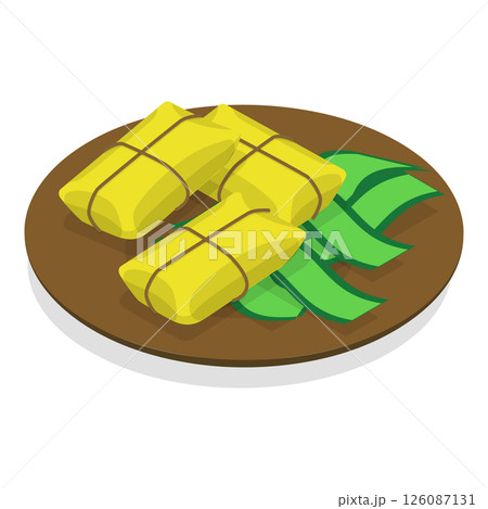 3D Isometric Flat Illustration of Traditional Brazilian Cuisine. Item 3 3D Isometric Flat Illustration of Traditional Brazilian Cuisine. Item 3 126087131