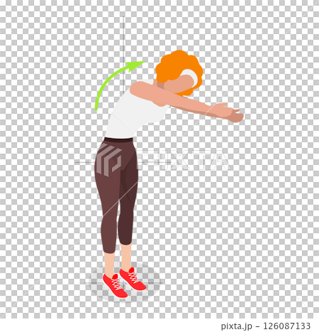 3D Isometric Flat  Illustration of Spine Movements. Item 2 126087133