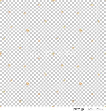 Watercolor pattern golden stars fly chaotically. Seamless print in children style. Illustration on isolated background for textile design, fabric, baby clothes, packaging, paper, wallpaper, nursery 126087432