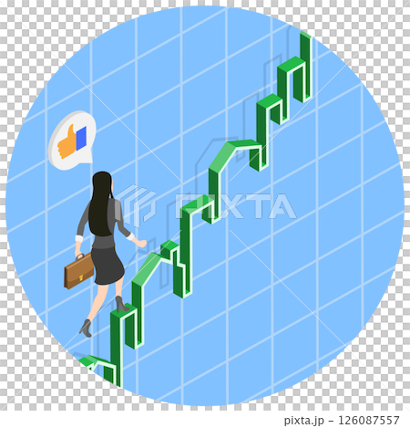 3D Isometric Flat  Illustration of Real Estate Market, Mortgage Loan 126087557