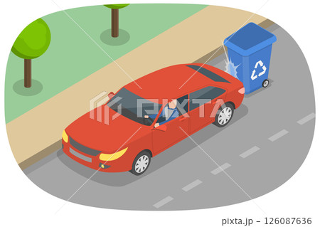 3D Isometric Flat Illustration of Car Driving Tips , Rules For Driving and Parking Outdoors 3D Isometric Flat Illustration of Car Driving Tips , Rules For Driving and Parking Outdoors 126087636