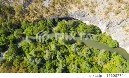 Iskar Panega Geopark along the Gold Panega River, Bulgaria. Iskar Panega Geopark along the Gold Panega River, Bulgaria. 126087744
