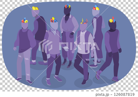 3D Isometric Flat Illustration of Different...のイラスト素材 [126087819] - PIXTA