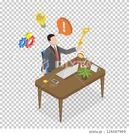 3D Isometric Flat Illustration of Business Consultor, Account Manager 3D Isometric Flat Illustration of Business Consultor, Account Manager 126087969