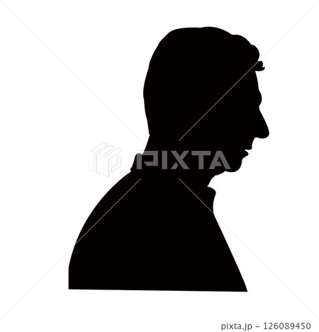 a man head silhouette vector 126089450