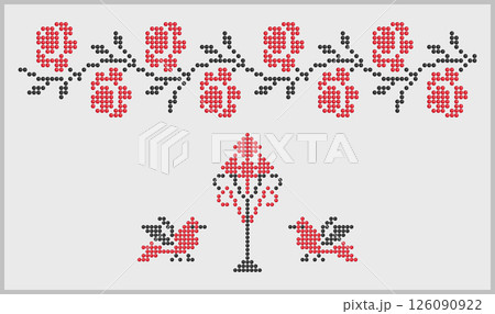 Traditional southern Ukraine decorative ornament Traditional southern Ukraine decorative ornament 126090922