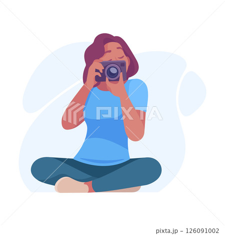 A Young Woman Photographer Passionately Capturing Beautiful Moments Through Her Lens 126091002