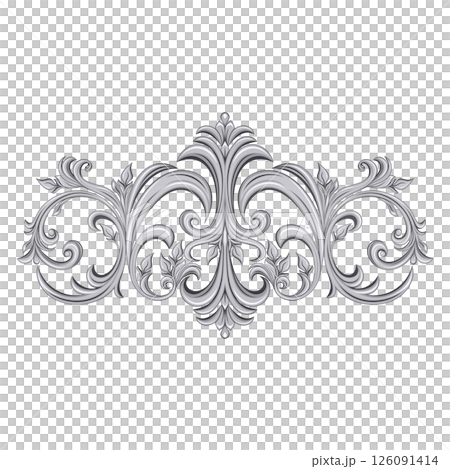 Decorative silver pattern 126091414