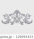 Decorative silver ornament 126091415