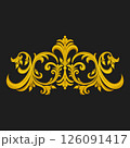 Decorative gold ornament 126091417