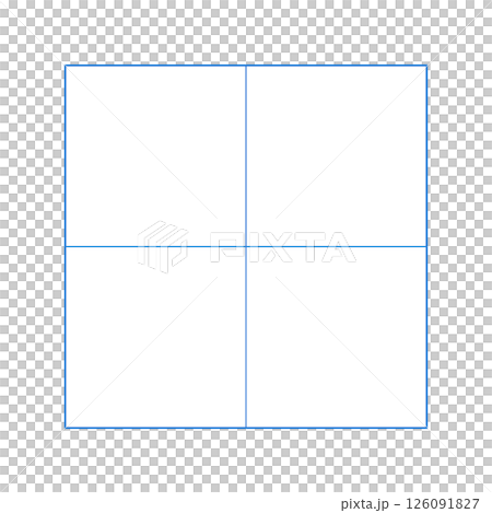 4マスに分割した正方形のグリッド素材 - 2×2 のフレームのシンプルな表組みや図のテンプレート 4マスに分割した正方形のグリッド素材 - 2×2 のフレームのシンプルな表組みや図のテンプレート 126091827