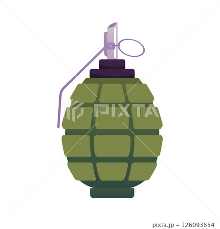 Bomb, grenade flat vector icon, TNT explosive with detonator, cartoon dynamite, pyrotechnics, explosive tools for mining 126093654