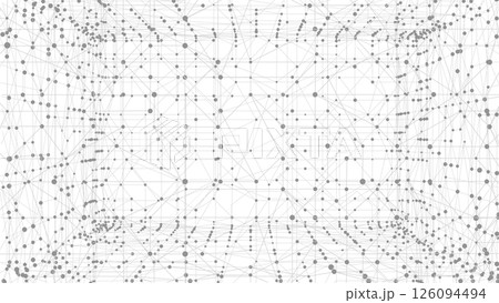 Abstract polygonal perspective space. Dots connected by lines. Abstract wave. Minimalist mesh. Abstract polygonal perspective space. Dots connected by lines. Abstract wave. Minimalist mesh. 126094494