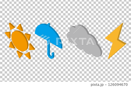 Isometric weather symbols 126094670