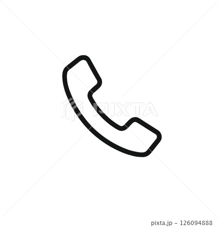 電話の線画アイコン、素材、背景なし、素材 電話の線画アイコン、素材、背景なし、素材 126094888