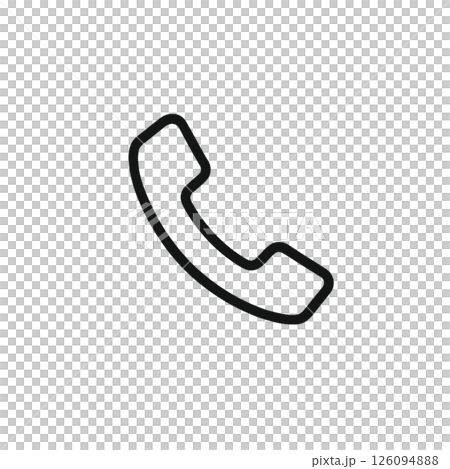 電話の線画アイコン、素材、背景なし、素材 電話の線画アイコン、素材、背景なし、素材 126094888