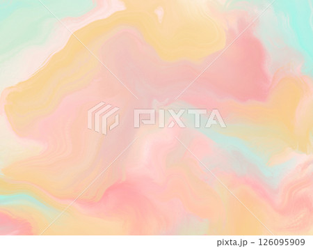 Abstract light wavy orange, coral pink and teal fluid gradient background. Vibrant warm rainbow colors liquid digital watercolor marble texture for vintage concept, explosion design, banner Abstract light wavy orange, coral pink and teal fluid gradient background. Vibrant warm rainbow colors liquid digital watercolor marble texture for vintage concept, explosion design, banner 126095909