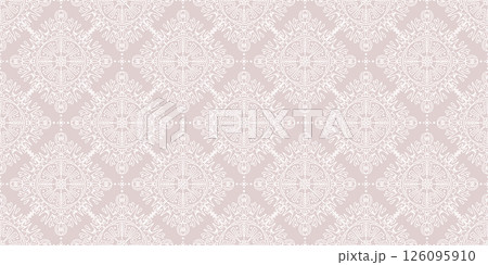 Abstract vintage light brown vector hand drawn seamless pattern with decorative whimsical rhombus motif. Ethnic pale potters pink ornament for textile design, wrapping paper, traditional surface Abstract vintage light brown vector hand drawn seamless pattern with decorative whimsical rhombus motif. Ethnic pale potters pink ornament for textile design, wrapping paper, traditional surface 126095910