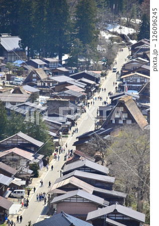 Shirakawa-go is historic village in Gifu Prefecture, famous for its gassho-zukuri farmhouses with steep thatched roofs, a UNESCO World Heritage Site. 126096245