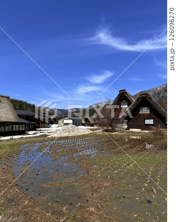 Shirakawa-go is historic village in Gifu Prefecture, famous for its gassho-zukuri farmhouses with steep thatched roofs, a UNESCO World Heritage Site. Shirakawa-go is historic village in Gifu Prefecture, famous for its gassho-zukuri farmhouses with steep thatched roofs, a UNESCO World Heritage Site. 126096270