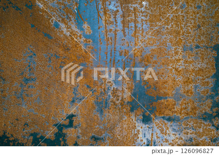錆びた鉄板 a-3-1 寒色 錆びた鉄板 a-3-1 寒色 126096827