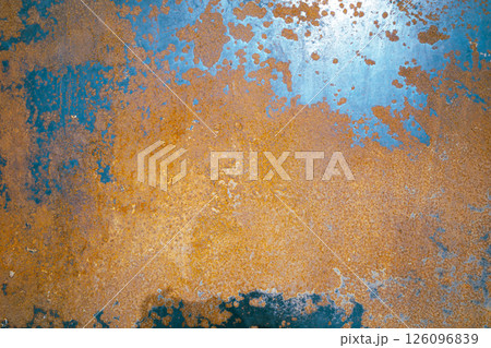 錆びた鉄板　b-3-2 寒色 明るめ 126096839