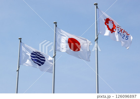 【大阪関西万博2025】旗がなびく様子 126096897