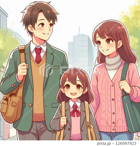 家族で一緒にお出かけ 126097923
