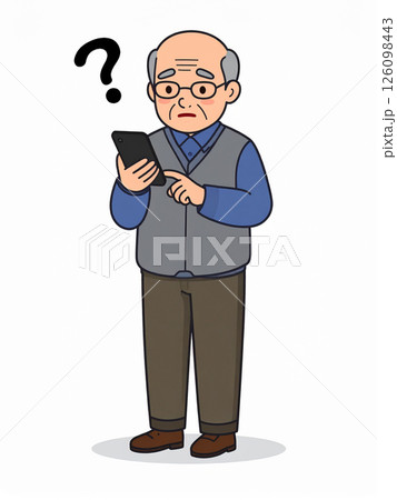 高齢者　スマートフォン　困りごと 126098443