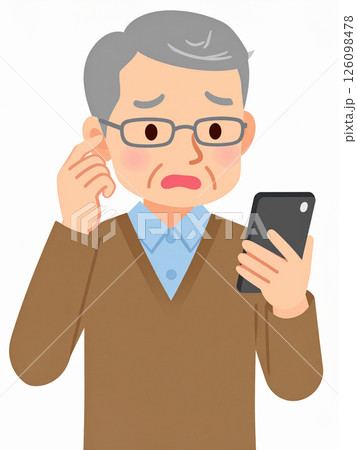 高齢者　スマートフォン　困りごと 126098478
