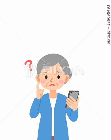 高齢者　スマートフォン　困りごと 126098493