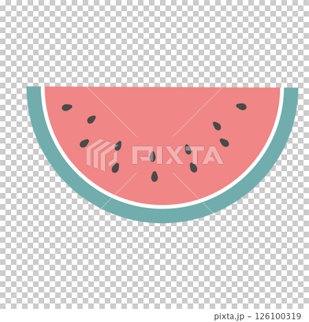 Illustration of cut watermelon 126100319