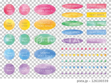 一組 5 個水彩風格簡約框架 一組 5 個水彩風格簡約框架 126100339