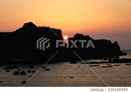 日本海の夕日 日本海の夕日 126100593