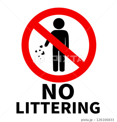 ゴミ捨て禁止のポスター ゴミ捨て禁止のポスター 126100833