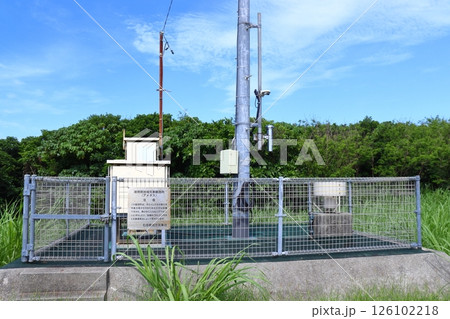 波照間島の日本最南端のアメダスレーダー（地域気象観測システム） 126102218