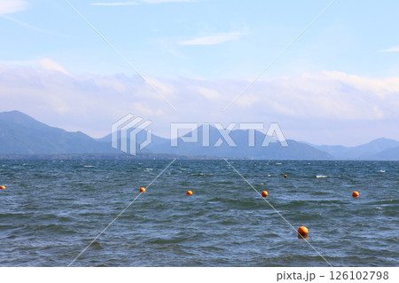 猪苗代湖　猪苗代観光船　猪苗代　はくちょう丸　長浜　湖畔　かめ丸　白鳥ボート　湖　福島県　翁沢　　　 126102798