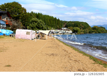 猪苗代湖 猪苗代観光船 猪苗代 はくちょう丸 長浜 湖畔 かめ丸 白鳥ボート 湖 福島県 翁沢 猪苗代湖 猪苗代観光船 猪苗代 はくちょう丸 長浜 湖畔 かめ丸 白鳥ボート 湖 福島県 翁沢 126102805