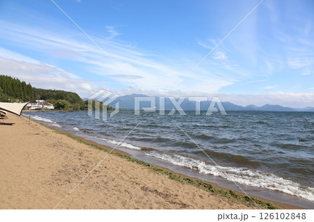 猪苗代湖　猪苗代観光船　猪苗代　はくちょう丸　長浜　湖畔　かめ丸　白鳥ボート　湖　福島県　翁沢　　　 126102848