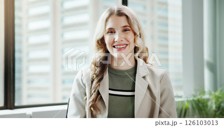 Smile, portrait and business woman in office as regulatory affairs specialist with pride. Happy, employee and confident professional worker, compliance officer or policy development expert in France Smile, portrait and business woman in office as regulatory affairs specialist with pride. Happy, employee and confident professional worker, compliance officer or policy development expert in France 126103013
