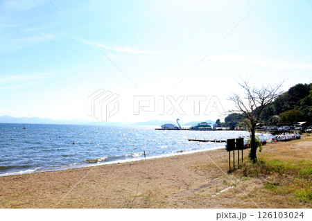 猪苗代湖　猪苗代観光船　猪苗代　はくちょう丸　長浜　湖畔　かめ丸　白鳥ボート　湖　福島県　翁沢 126103024