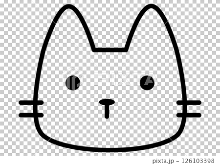 Cute simple cat face icon Cute simple cat face icon 126103398