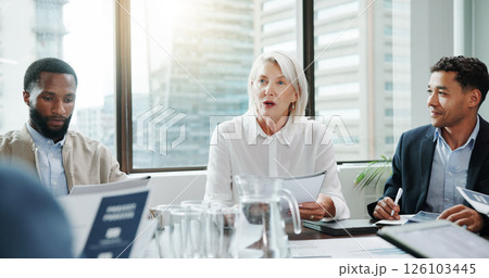 Teamwork, planning and meeting with business woman in office for investment analyst, advisor and stock market data. Audit review, portfolio growth and feedback with employees in agency for research Teamwork, planning and meeting with business woman in office for investment analyst, advisor and stock market data. Audit review, portfolio growth and feedback with employees in agency for research 126103445