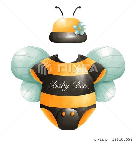baby bee clipart, baby shower, baby decor, nursery. 126103552